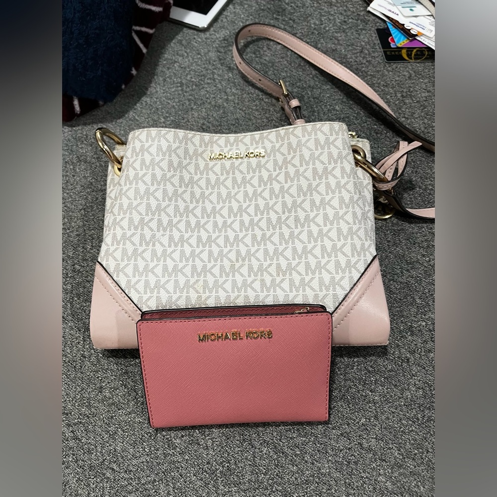 Michael Kors crossbody with matching wallet